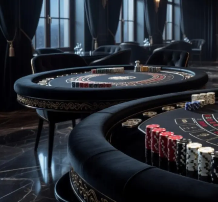 Luksusowe stoły do pokera, ruletki i blackjacka podczas mobilnego eventu Moon Pulse Venue