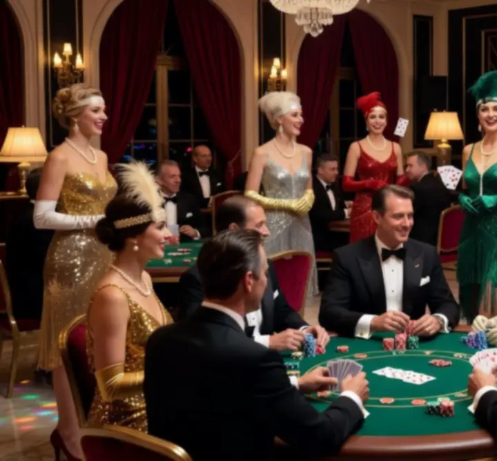 Pokerowa impreza tematyczna w stylistyce casino night